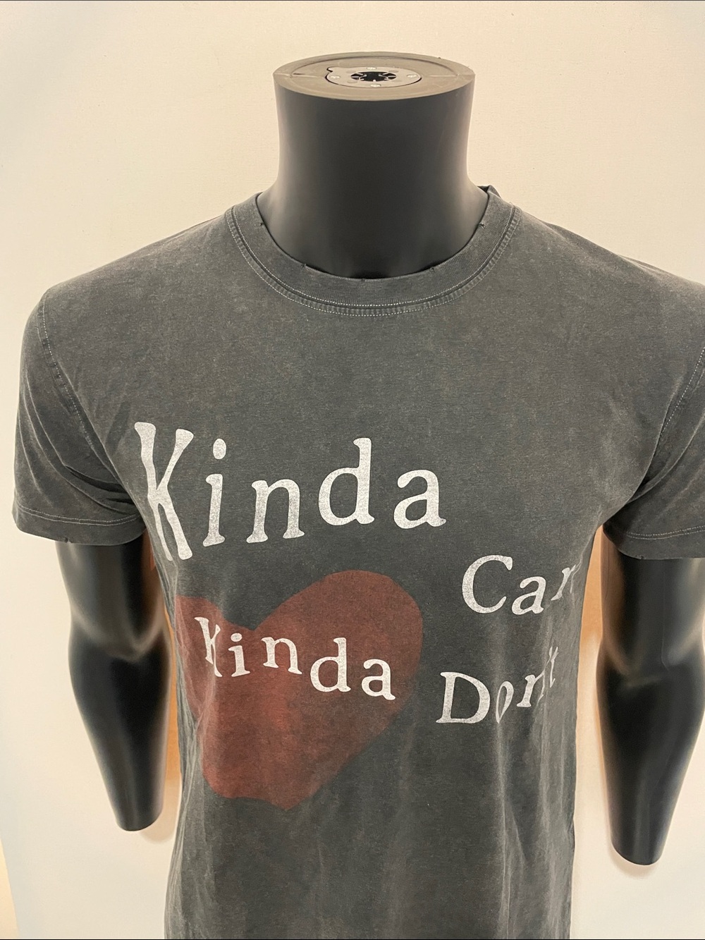 Zara Charcoal Graphic Tee with Rust Heart